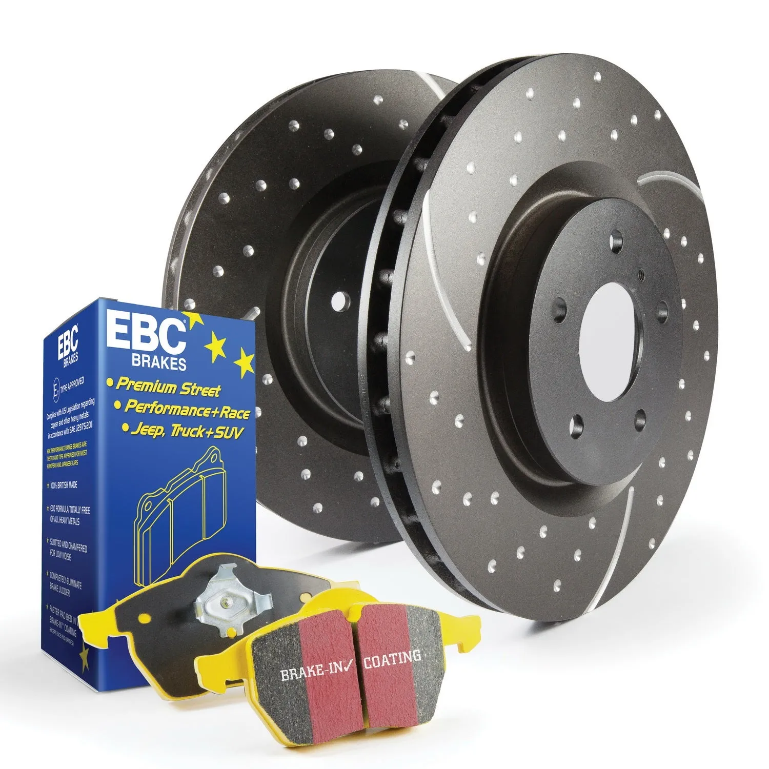 EBC Brakes S5KF1250 S5 Kits Yellowstuff And GD Rotors