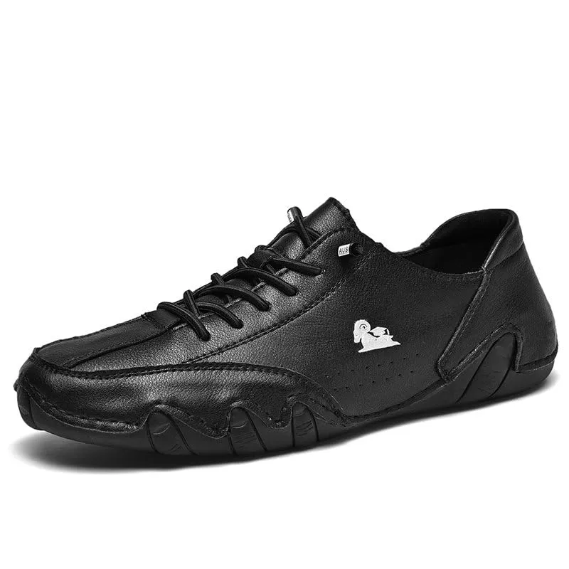 Handgefertigte aus Wildleder mit Klettverschluss, Beck-Schuhe für Herren, wasserdichte Leder-Freizeit-Sneaker, rutschfest, atmungsaktiv