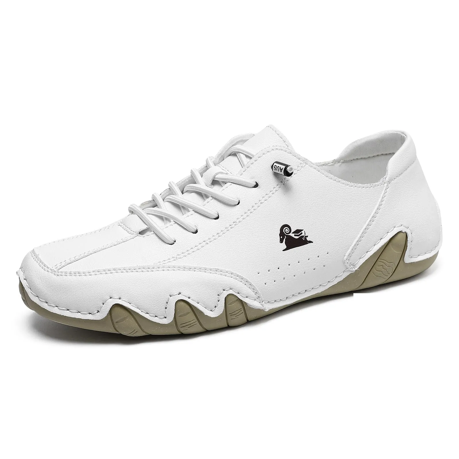 Handgefertigte aus Wildleder mit Klettverschluss, Beck-Schuhe für Herren, wasserdichte Leder-Freizeit-Sneaker, rutschfest, atmungsaktiv
