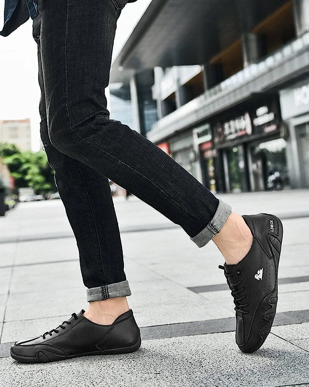 Handgefertigte aus Wildleder mit Klettverschluss, Beck-Schuhe für Herren, wasserdichte Leder-Freizeit-Sneaker, rutschfest, atmungsaktiv