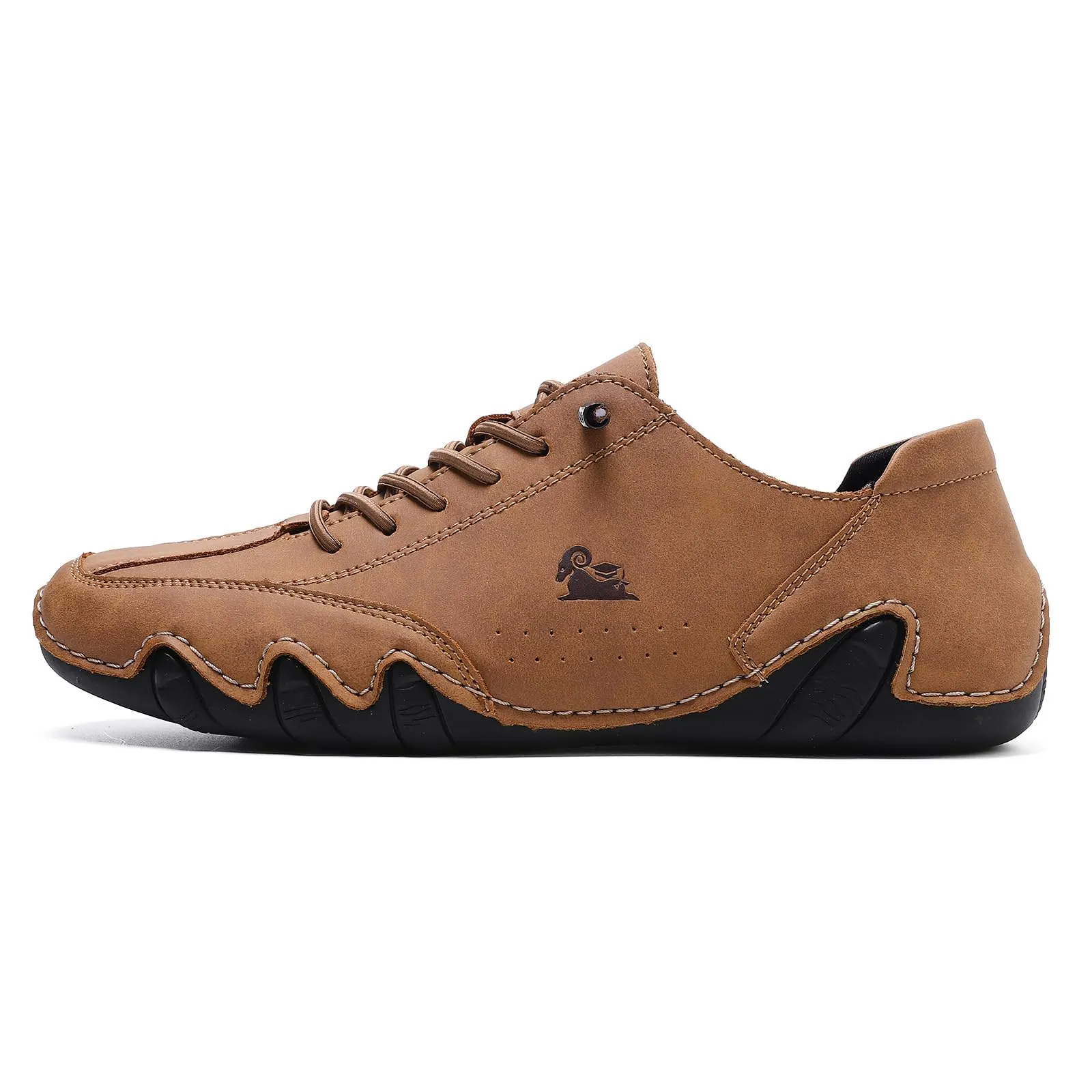 Handgefertigte aus Wildleder mit Klettverschluss, Beck-Schuhe für Herren, wasserdichte Leder-Freizeit-Sneaker, rutschfest, atmungsaktiv