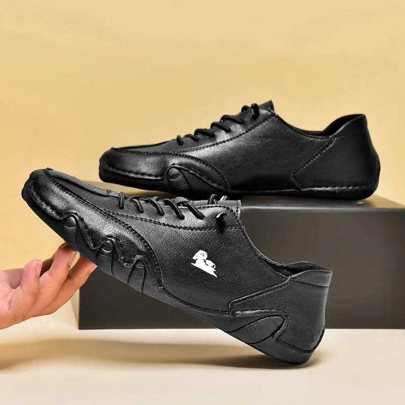 Handgefertigte aus Wildleder mit Klettverschluss, Beck-Schuhe für Herren, wasserdichte Leder-Freizeit-Sneaker, rutschfest, atmungsaktiv